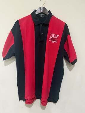 Vtg Inner Harbor East End Grill Memphis Golf Scramble ‘97 Polo Shirt Red/Black